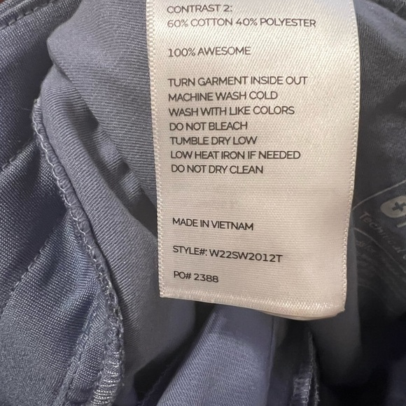 Vapor Blue Space Dye Zamora High Waisted 2.0, Tall jogger scrub pants - Picture 5 of 5